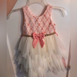 American Princess Pink and Cream Formal Dress